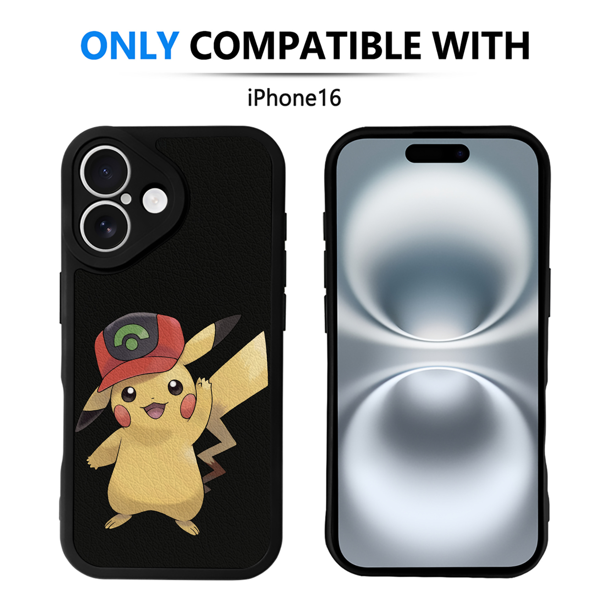 （画像用） ポケットモンスター Pokémon 【iPhone 16シリーズ対応】シリコンスマホケース（レザー調） 材質：シリコン
